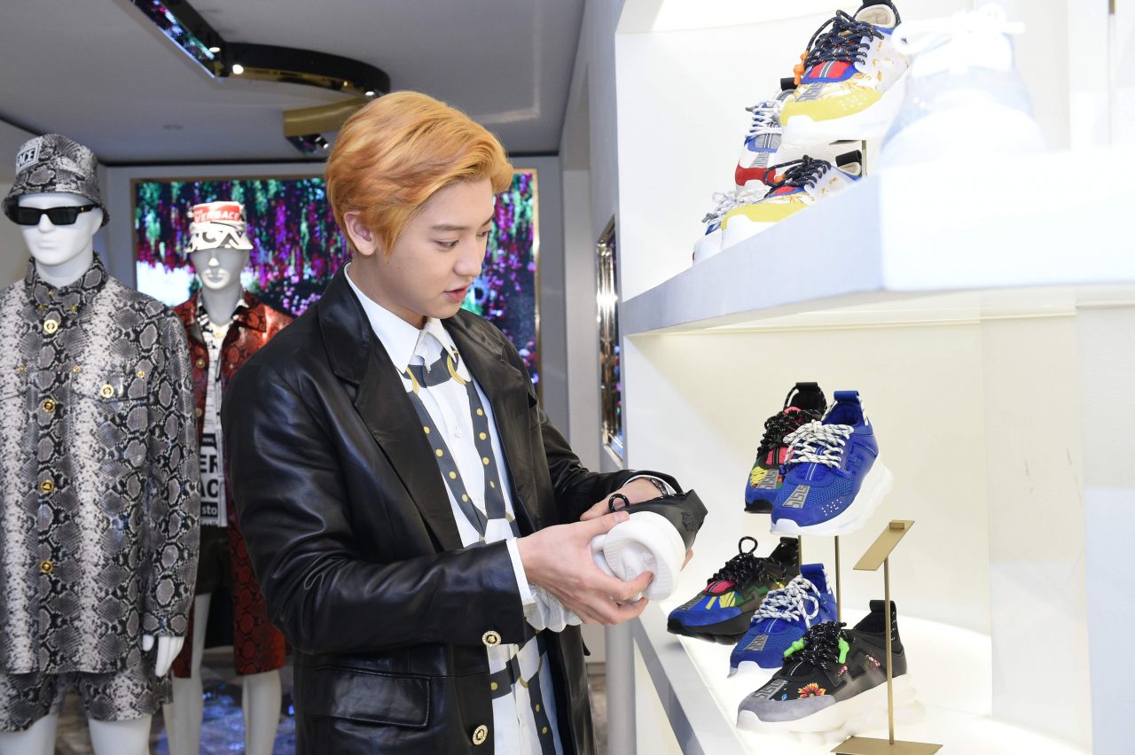 K-Pop Star Park Chan-Yeol Helps Versace Celebrate Launch of Latest Cross Chainer Sneaker