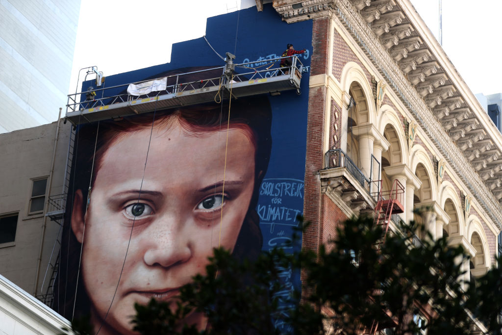 用藝術支持環保行動：Greta Thunberg 巨型壁畫座落美國三藩市