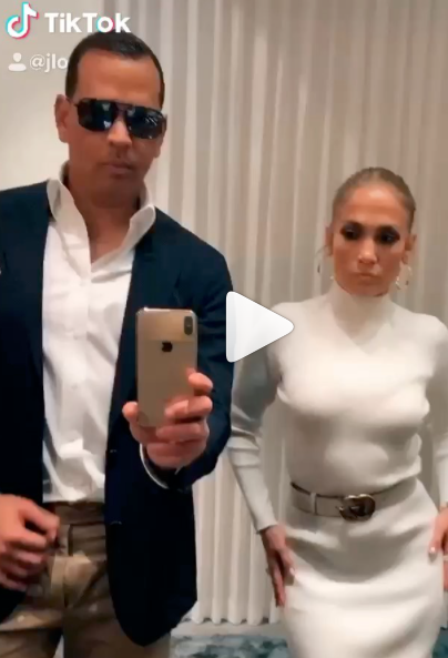 Jennifer Lopez 與 Alex Rodriguez 深夜抖音成為Tik Tok最潮明星
