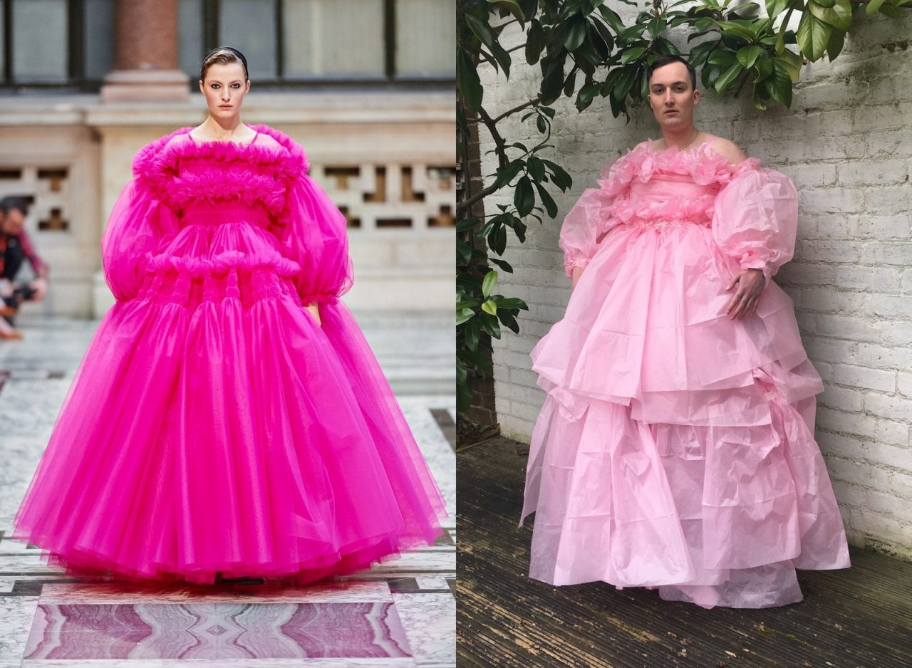 #VogueAtHome 你也能成為“Couturier”：家中 DIY 的 Couture 造型成為最新潮流！