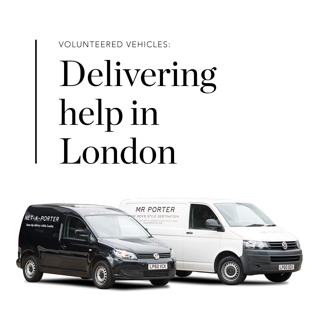 危難中的真情︰YOOX NET-A-PORTER 暫停送貨，用倫敦車隊運送抗疫物資