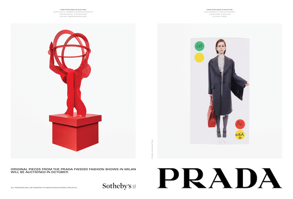 Prada 將過去秋冬系列化為記憶，首度聯手蘇富比拍賣服裝及裝置設計全部收益捐贈 UNESCO