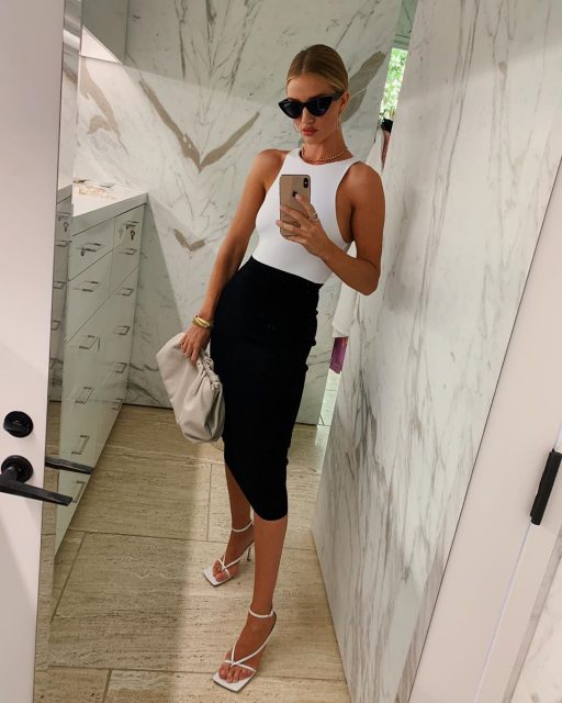 「Roise Huntington Whiteley 式」時尚穿搭:全靠Zara Bodysuit 連身衣搭配整個夏季衣櫥!