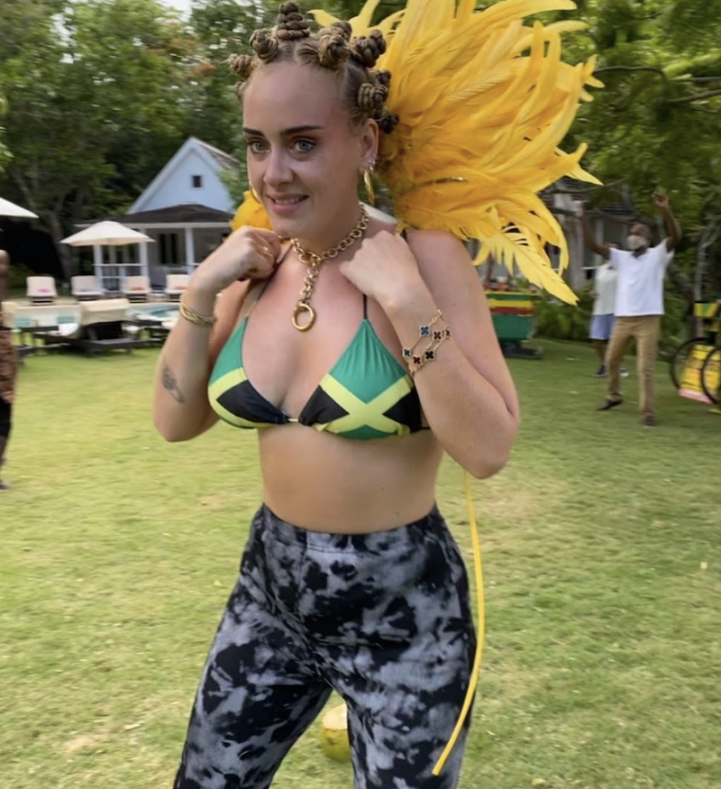 瘦身後的Adele跟Katy Perry撞臉？比性感Bikini更矚目的是她的「菠蘿髮型」