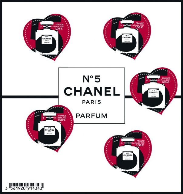 Chanel迷要儲!法國郵政紀念N°5面世100周年推出心形郵票