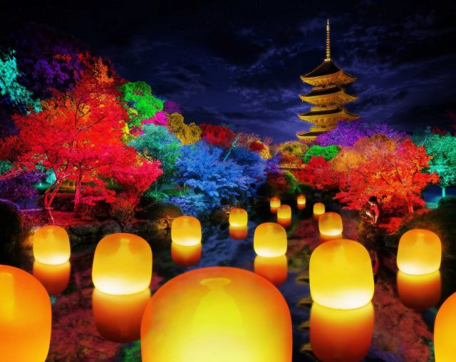 《teamLab東寺:光之祭》進駐世界遺產!京都最古老寺院化身大型互動藝術空間