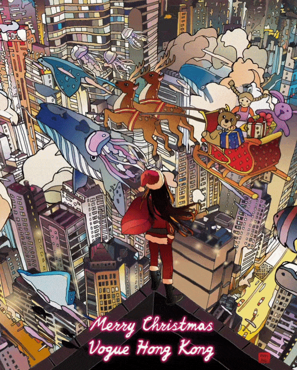 #ChristmasInVogue 獨家專訪本地 90 後插畫師何博欣：「隨着思想逐漸變得深層次，風格也變得沒那麼直白。」