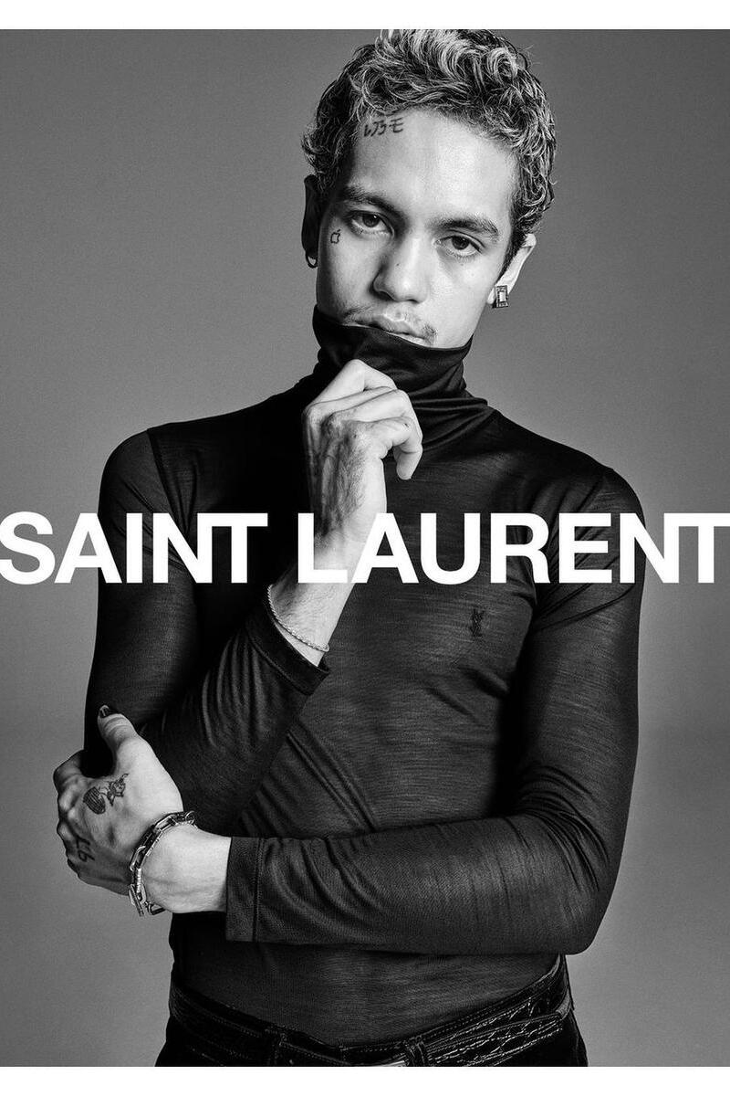 《Euphoria》 Dominic Fike 成為 Saint Laurent 最新形象廣告主角之一，同時回顧近期品牌造型
