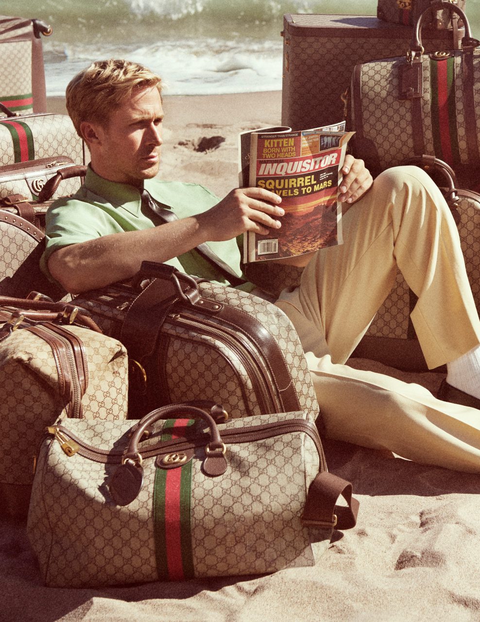 男神 Ryan Gosling 亮相全新 Gucci Valigeria 形象廣告，帶着 Savoy 行李箱探索旅行神奇魅力！