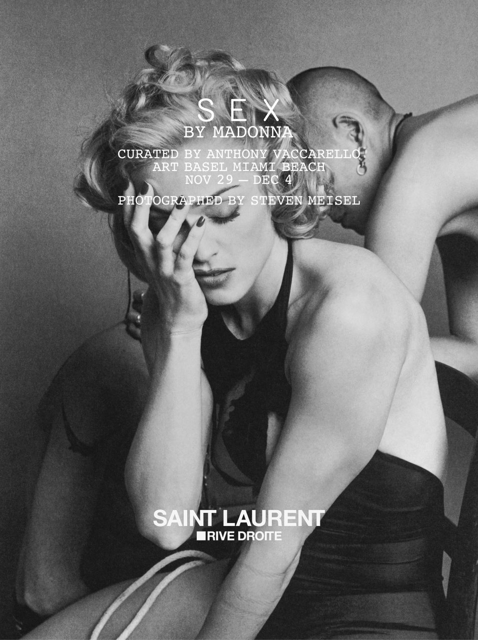 經典重現！《Sex》三十年後再版，Saint Laurent 創意總監 Anthony Vaccarello 攜手 Madonna 舉辦紀念藝術展