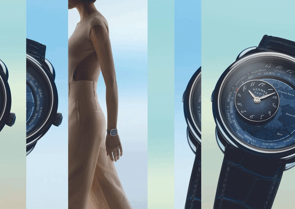 感受時間轉動 Hermès首枚旅行專用的世界時間腕錶帶你遊覽世界
