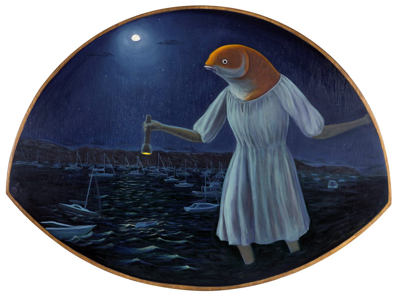 游進夢中的魚人 本地藝術家蟻穎琳創作超現實世界