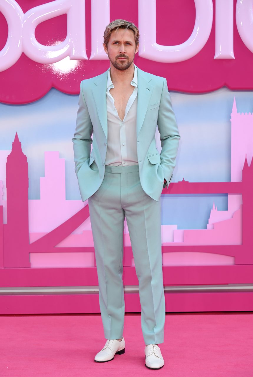 <strong>July 12, 2023</strong> wearing Gucci to attend the "Barbie" European Premiere at Cineworld Leicester Square in London, England