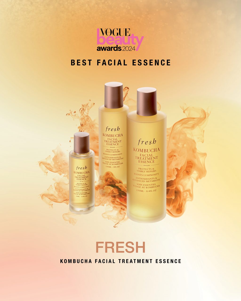 Best Facial Essence：Fresh升級版紅茶酵素抗氧精華水 以強效抗氧化護膚成分保護皮膚
