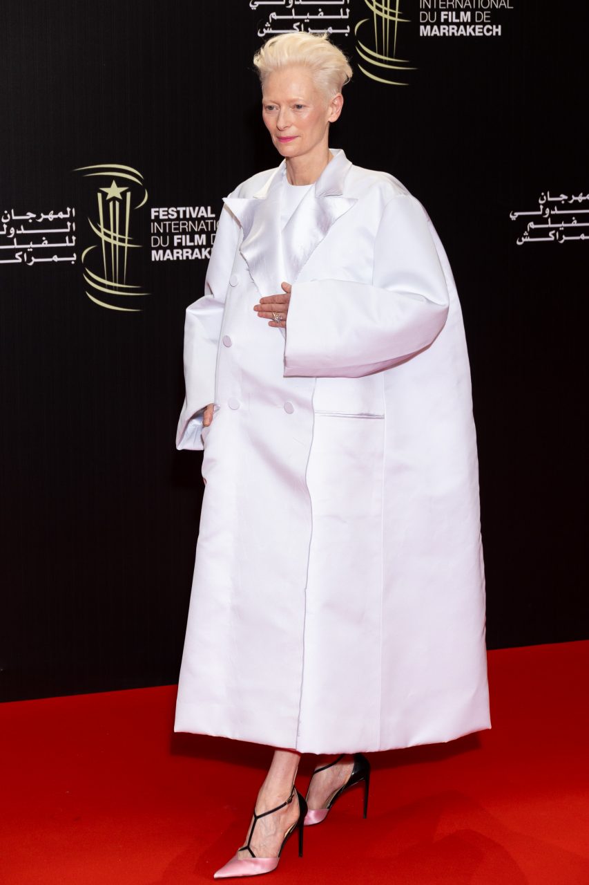 MARRAKECH, MOROCCO - NOVEMBER 25: Actress Tilda Swinton attends the ceremony for the 20th annual Marrakech International Film Festival on November 25, 2023 in Marrakech, Morocco. (Photo by Marc Piasecki/WireImage)