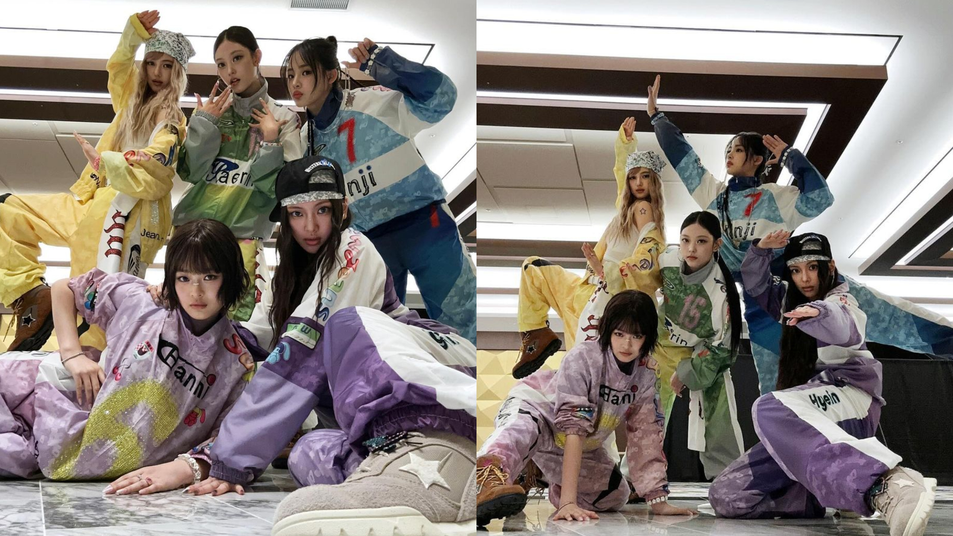 NewJeans 以一身Paolina Russo 醒目運動裝出席SBS歌謠大戰，功夫拍照 
