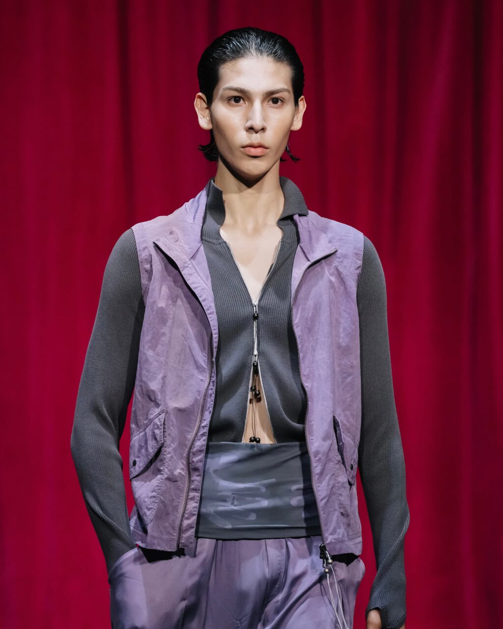 MILAN, ITALY - JUNE 22: A model walks the runway at the Saul Nash fashion show during the Milan Menswear Spring/Summer 2026 Fashion Week on June 22, 2025 in Milan, Italy. (Photo by Alena Zakirova/Getty Images)