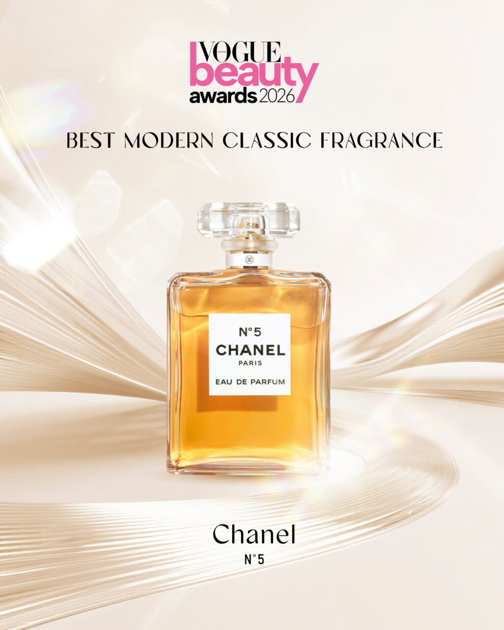 Best Modern Classic Fragrance：CHANEL香水 N° 5 成就出不受時間限制的傳奇，把Gabrielle Chanel 女士精神流傳至今