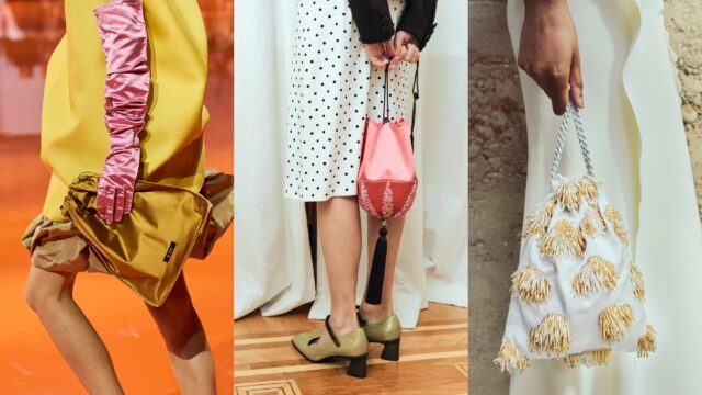 2026 春夏最值得入手的「 束口袋 Drawstring Pouch 」正式回歸時尚視野，從 Prada 到 Loewe 都在重新演繹這款小巧袋子