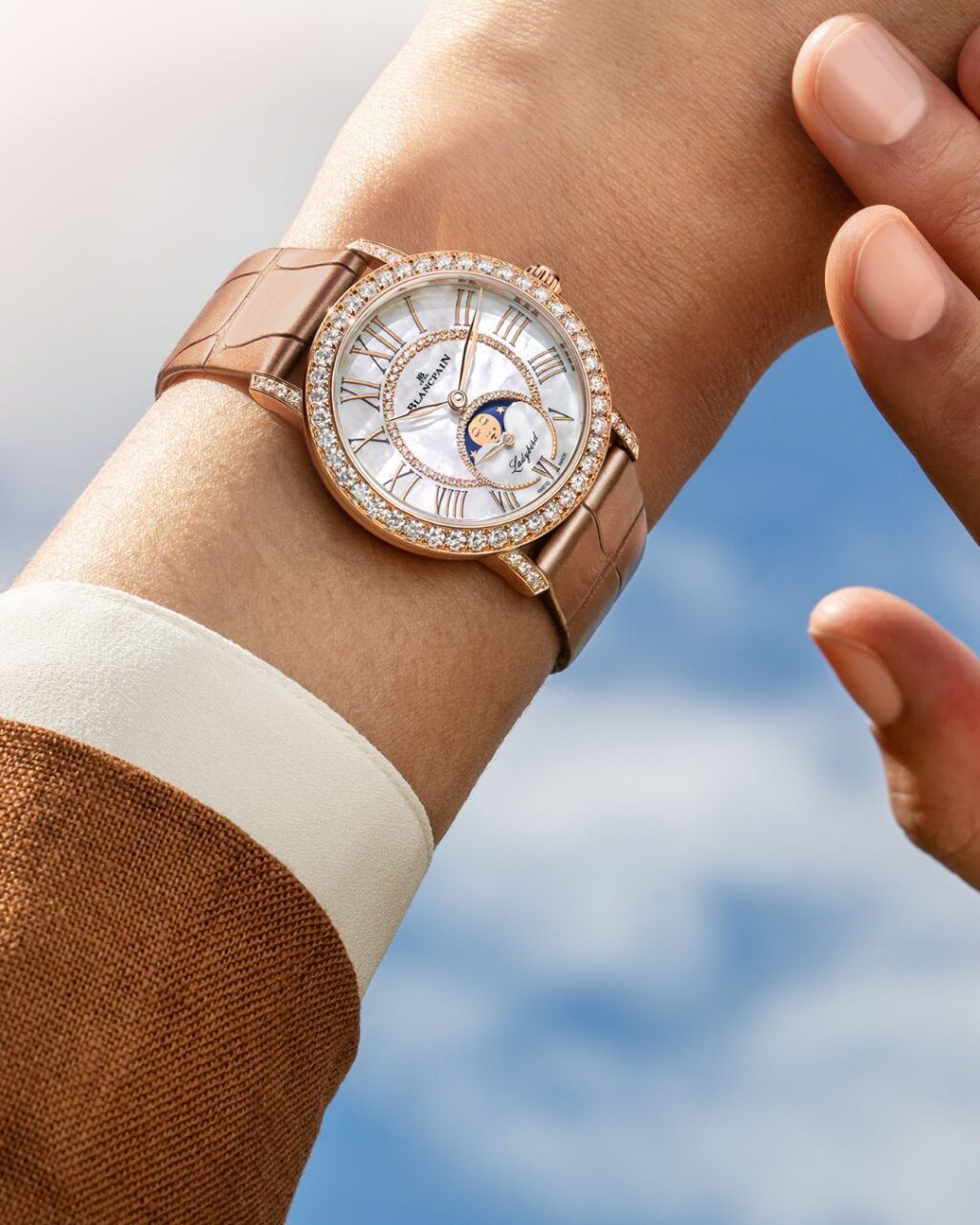 Blancpain Ladybird Colors系列腕錶新增摩卡裸色，全新Diamond Bloom腕錶耀眼登場！